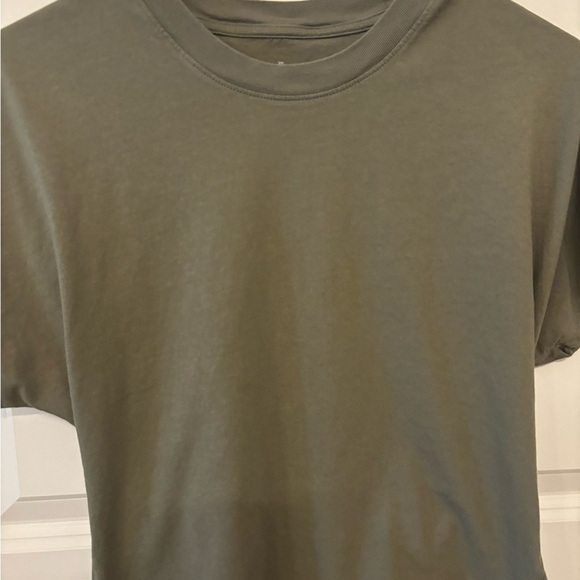 Everlane green t-shirt with open tie back size XS - Picture 3 of 11